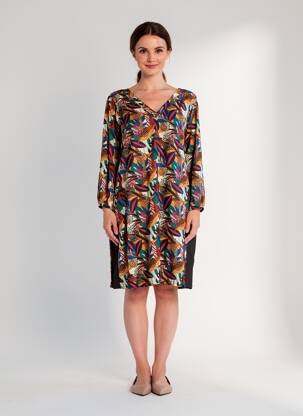 Rochie scurtă mâneci 3/4 mâneci 3/4 maro LA FIANCÉE femeie