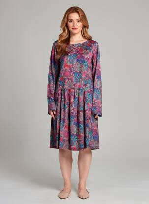 Rochie scurtă mâneci lungi mâneci lungi violet LA FIANCÉE femeie