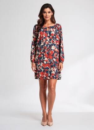 Rochie scurtă mâneci lungi mâneci lungi portocalie PRINCESSE NOMADE femeie