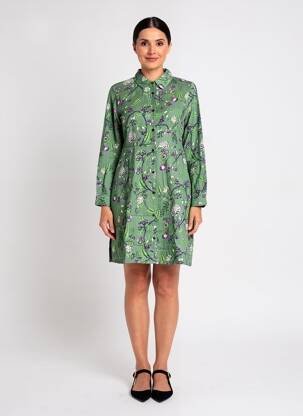 Rochie scurtă mâneci lungi mâneci lungi verde LA FIANCÉE femeie