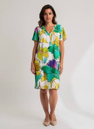 Rochie scurtă mâneci scurte mâneci scurte verde LA FIANCÉE femeie