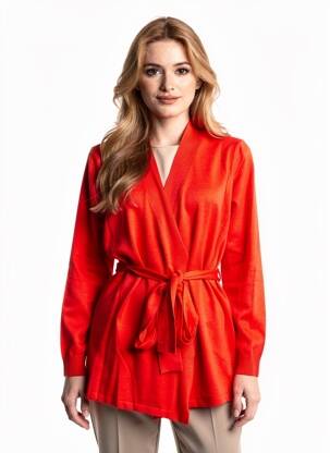 Vestă cu mâneci lungi croială cambrată portocalie LA FIANCÉE femeie