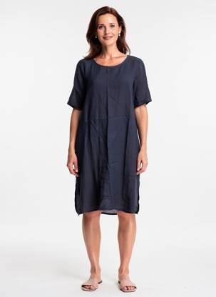 Rochie midi mâneci scurte mâneci scurte albastru TELMAIL femeie
