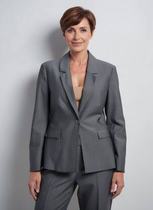 Sacou buzunare gri JULIE GUERLANDE femeie