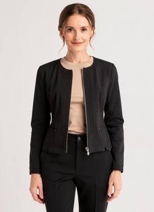 Jachete casual guler rotund negru VOODOO femeie