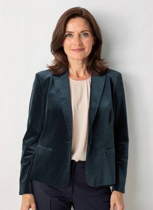 Sacou buzunare albastru JULIE GUERLANDE femeie