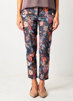 Pantalon 7/8 închidere cu fermoar sub clapetă cu nasturi mărime normală albastru MERI & ESCA femeie
