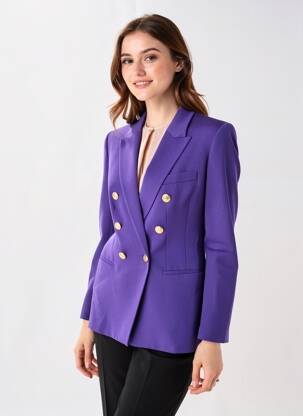 Sacou buzunare violet ZARA femeie