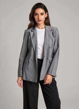Sacou buzunare gri NASTY GAL femeie