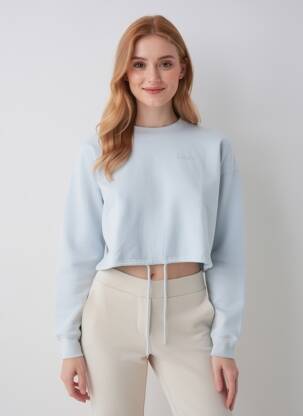 Hanorac broderie mâneci lungi albastru LEGER BY LENA GERCKE femeie