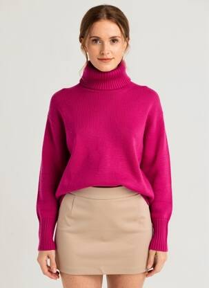 Pulover elasticitate mâneci lungi violet NOTSHY femeie