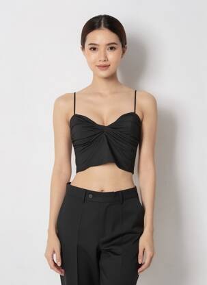 Top elasticitate bretele subțiri negru LOVERS + FRIENDS femeie