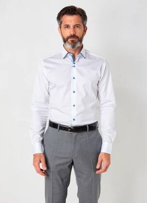 Cămașă cu mâneci lungi imprimeu fantezie alb ASHTON bărbat