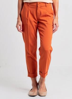 Pantalon 7/8 talie înaltă talie înaltă portocalie PAKO LITTO femeie