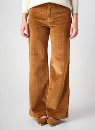 Pantalon evazat elasticitate talie înaltă bej F.A.M. femeie