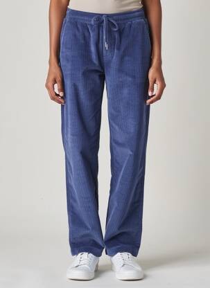 Pantalon drept talie elastică mărime normală albastru FRENCH DISORDER femeie