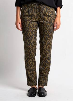 Pantalon slim talie elastică mărime normală verde B.YOUNG femeie