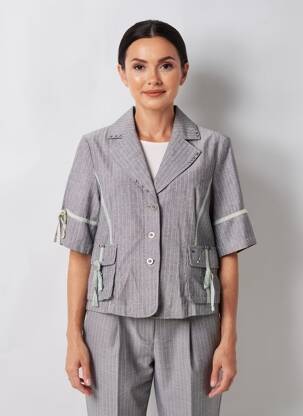 Jachete casual guler tip costum gri LUCCHINI femeie
