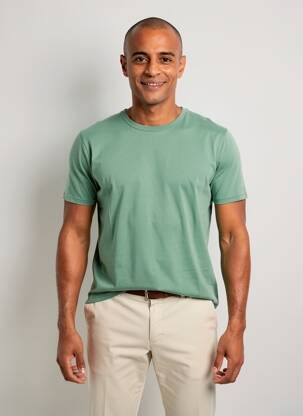 Tricou țesătură jersey mâneci scurte verde JET bărbat