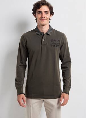 Polo mâneci lungi mâneci lungi verde CBK bărbat