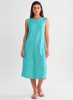 Rochie midi fără mâneci fără mâneci verde COUTURIST femeie