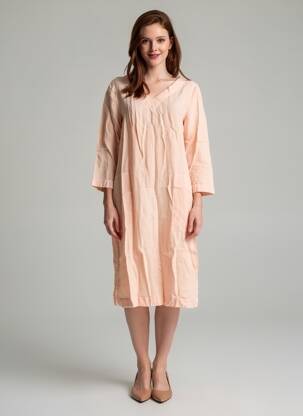 Rochie midi mâneci 3/4 mâneci 3/4 roz COUTURIST femeie