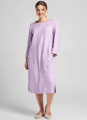 Rochie midi mâneci 3/4 mâneci 3/4 violet COUTURIST femeie