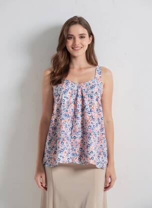Top croială fluidă fără mâneci albastru DENIM &DRESS femeie
