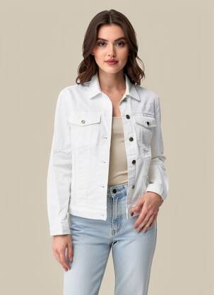 Jachete casual buzunare alb COUTURIST femeie