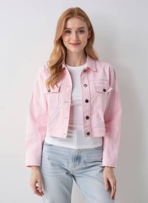 Jachete casual buzunare roz COUTURIST femeie