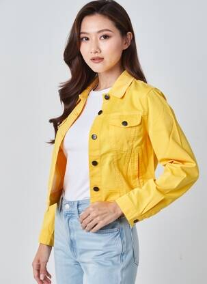 Jachete casual buzunare galben COUTURIST femeie
