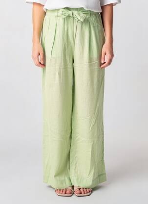 Pantalon larg țesătură poplin mărime normală verde COUTURIST femeie