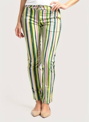 Pantalon slim țesătură poplin mărime normală verde COUTURIST femeie