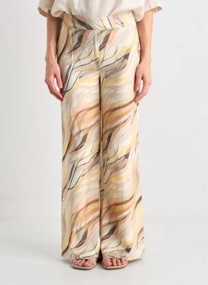Pantalon larg țesătură crep bej COUTURIST femeie