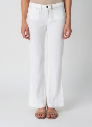 Pantalon evazat alb COUTURIST femeie