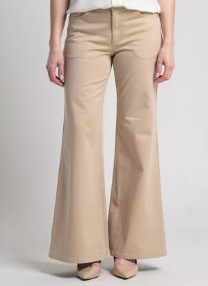 Pantalon evazat mărime normală mărime normală bej COUTURIST femeie