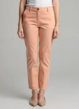 Pantalon chino țesătură poplin mărime normală roz COUTURIST femeie