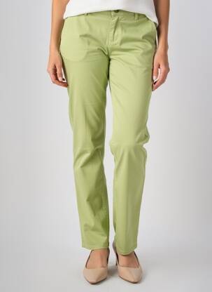 Pantalon chino țesătură poplin mărime normală verde COUTURIST femeie