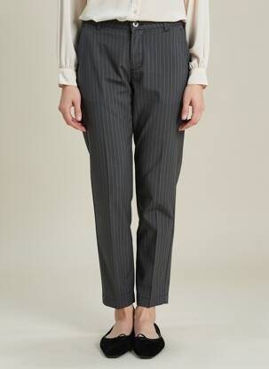 Pantalon chino elasticitate talie joasă negru COUTURIST femeie