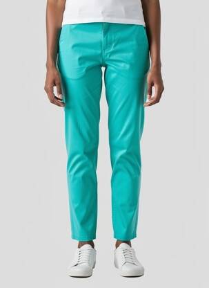 Pantalon chino țesătură poplin mărime normală verde COUTURIST femeie