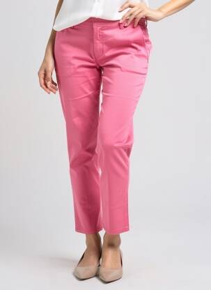 Pantalon chino țesătură poplin mărime normală roz COUTURIST femeie