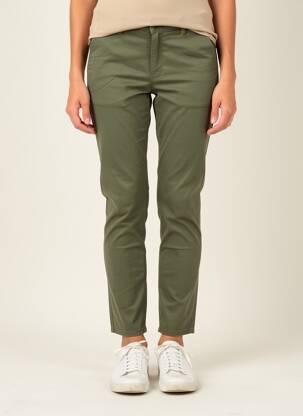 Pantalon chino țesătură poplin mărime normală verde COUTURIST femeie