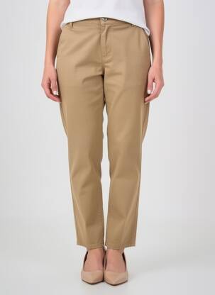 Pantalon chino țesătură poplin mărime normală maro COUTURIST femeie