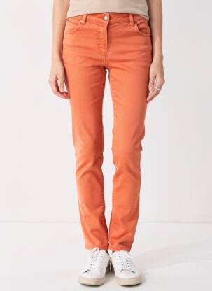 Pantalon slim elasticitate mărime normală portocalie COUTURIST femeie