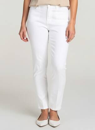 Pantalon slim elasticitate mărime normală alb COUTURIST femeie