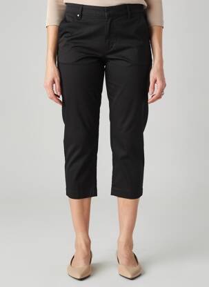 Pantalon trei sferturi țesătură poplin mărime normală negru COUTURIST femeie