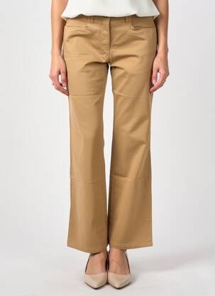 Pantalon chino țesătură poplin mărime normală maro COUTURIST femeie