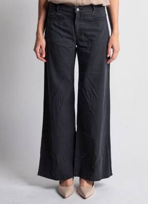 Pantalon drept țesătură poplin mărime normală negru COUTURIST femeie