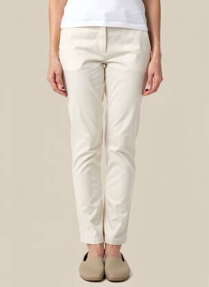 Pantalon chino țesătură poplin mărime normală bej COUTURIST femeie