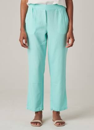 Pantalon 7/8 talie elastică mărime normală albastru COUTURIST femeie